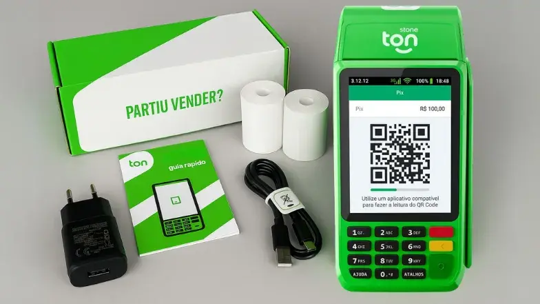 Detalhes da T3 Ton Turbo com comprovante impresso e chip 3G grátis