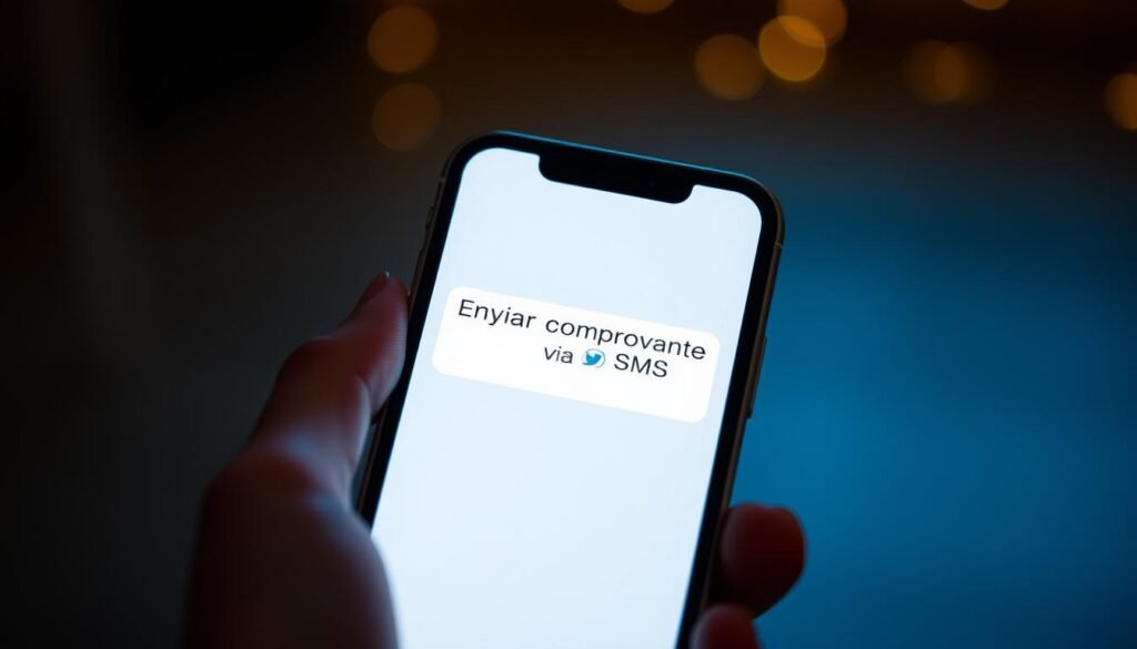 enviar comprovante via SMS
