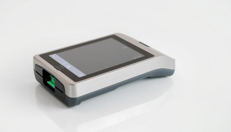 maquininha com leitor biometrico